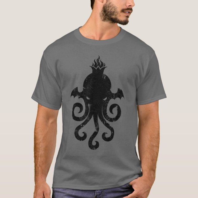 T-shirt Icon de seigneur Cthulhu Faded (Devant)