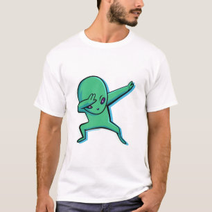 T-shirt Icône alien geste drôle dessinée à la main cartoon