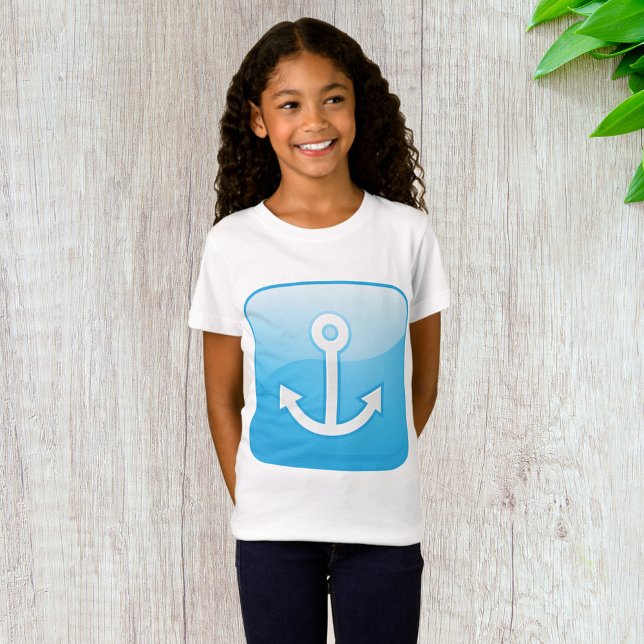 T-Shirt Icône Ancre bleue marine moderne (Créateur téléchargé)