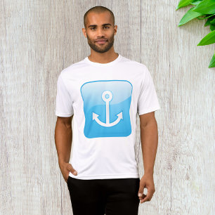 T-shirt Icône Ancre bleue marine moderne