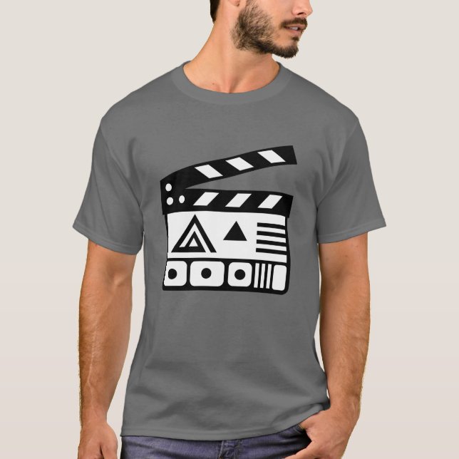 T-shirt Icône Clavier de film Design cinématographique vin (Devant)