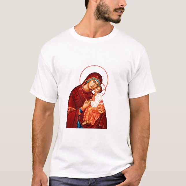 T-shirt Icône de baiser douce Mère de Dieu (Devant)
