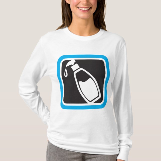 T-shirt Icône de bouteille de pompe distributrice de savon (Devant)