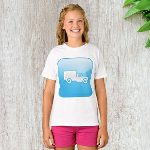 T-shirt Icône de camion de livraison bleu Logistique Expéd