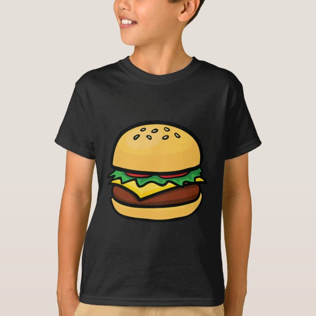 T-shirt Icône de cheeseburger Hamburger Fromage Barbecue  (Devant)