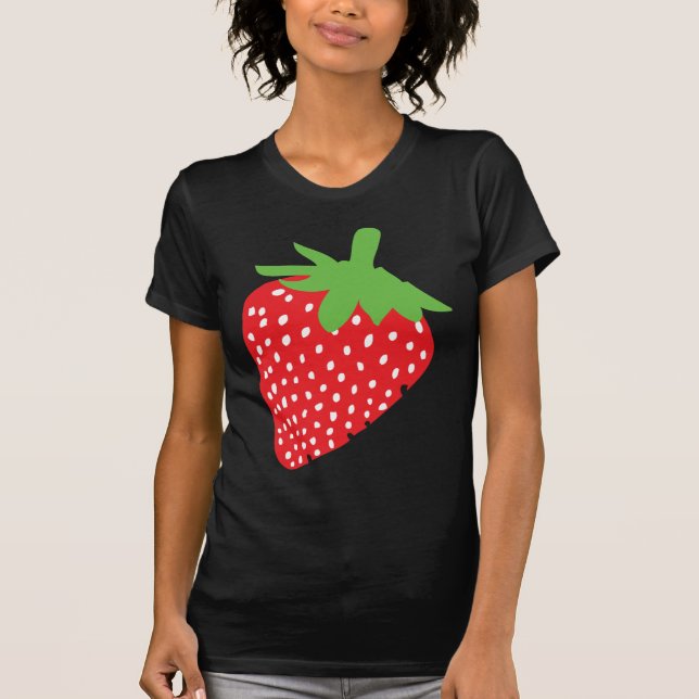 T-shirt icône de fraise rouge (Devant)