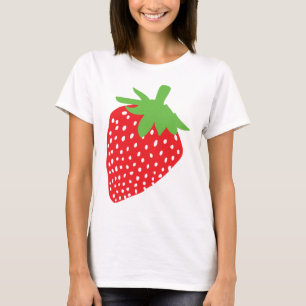T-shirt icône de fraise rouge