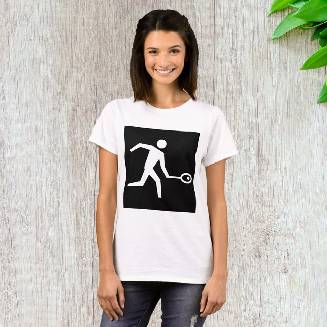 T-shirt Icône de joueur de squash (Créateur téléchargé)