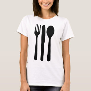 T-shirt icône de la cuillère à fourche