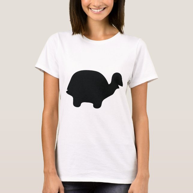 T-shirt icône de la tortue noire (Devant)