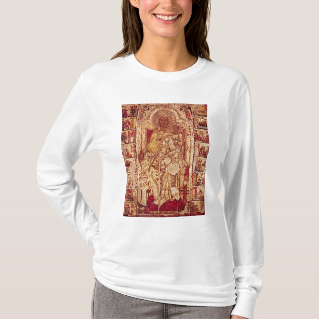 T-shirt Icône de la Vierge et de l'enfant, c.1300 (Devant)