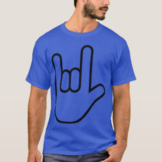 T-shirt Icône de main de rock