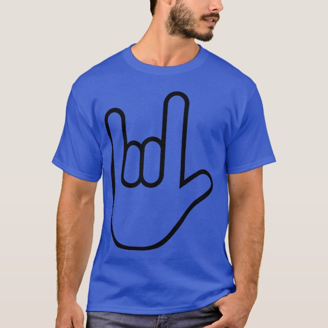 T-shirt Icône de main de rock (Devant)