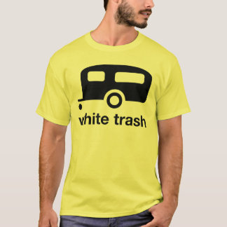 T-shirt Icône de remorque de déchets blancs - terrain de