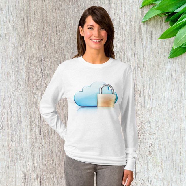 T-shirt Icône de stockage cloud sécurisé avec cadenas (Créateur téléchargé)