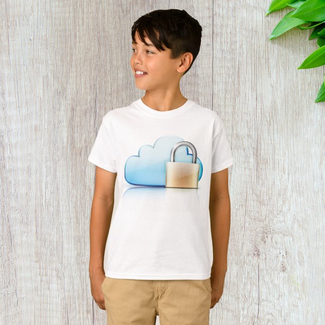 T-shirt Icône de stockage cloud sécurisé avec cadenas (Créateur téléchargé)