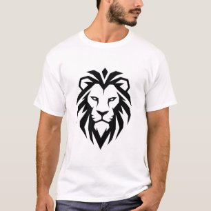 T-shirt Icône de tête de lion minimaliste moderne