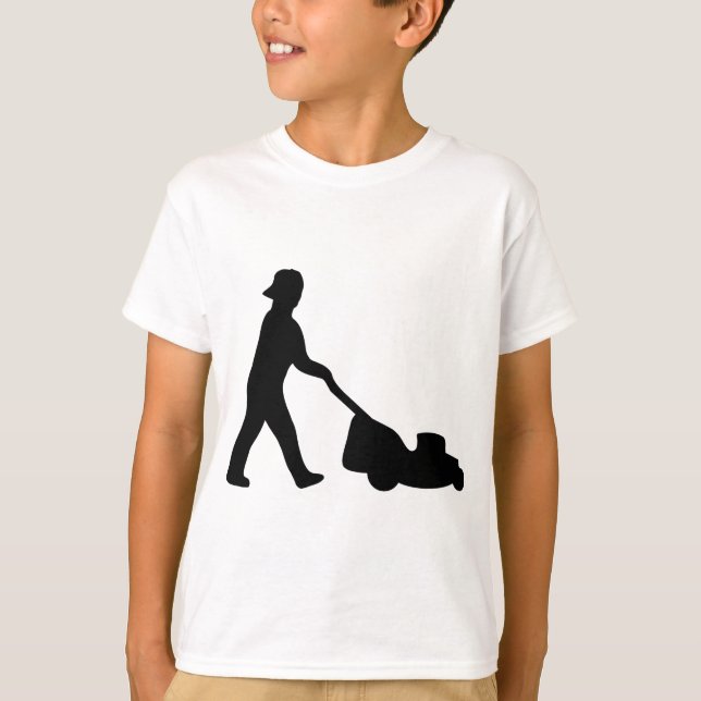 T-shirt icône de tondeuse à gazon (Devant)