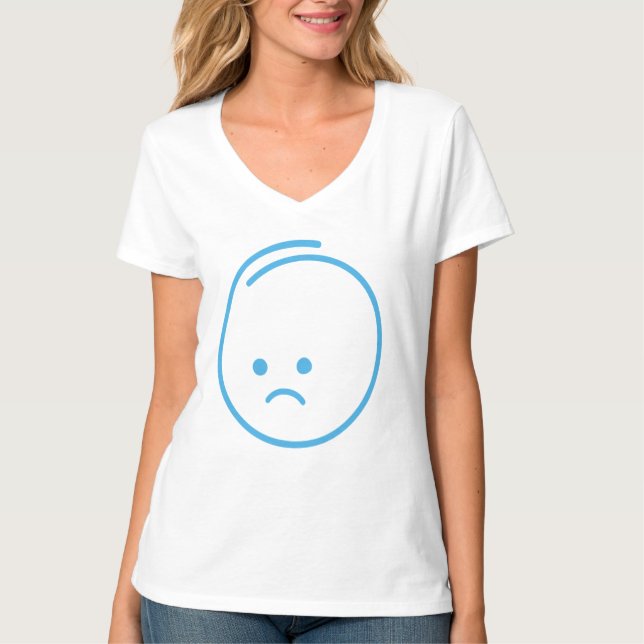 T-shirt Icône de Tristesse Minimaliste (Devant)