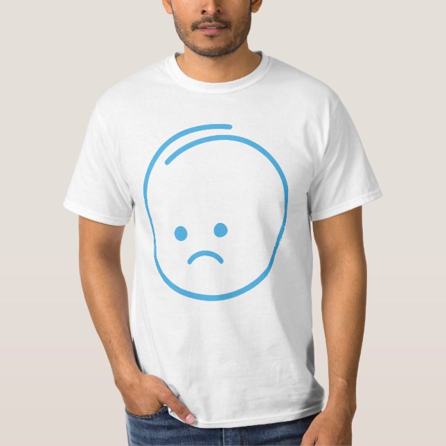 T-shirt Icône de tristesse minimaliste (Devant)