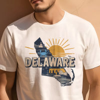 Icône de voyage rétro Delaware graphique