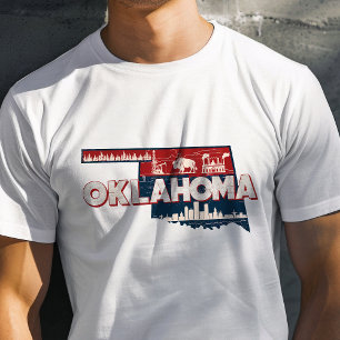 T-shirt Icône de voyage rétro Oklahoma graphique
