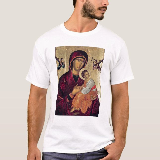 T-shirt Icône dépeignant la mère sainte de la passion (Devant)