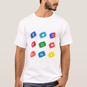 T-shirt icône des médias sociaux
