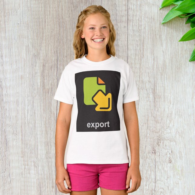 T-shirt Icône d'exportation Tech Fichier de données numéri (Créateur téléchargé)