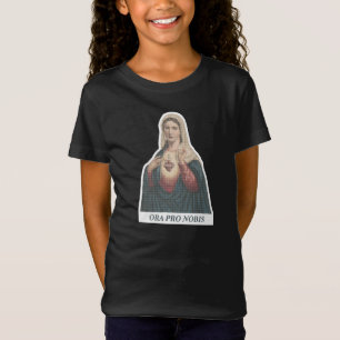 T-Shirt Icône du Cœur Immaculé de Marie Ora Pro Nobis