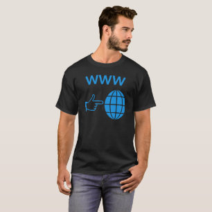 T-shirt Icône du globe World Wide Web WWW avec pointeur de