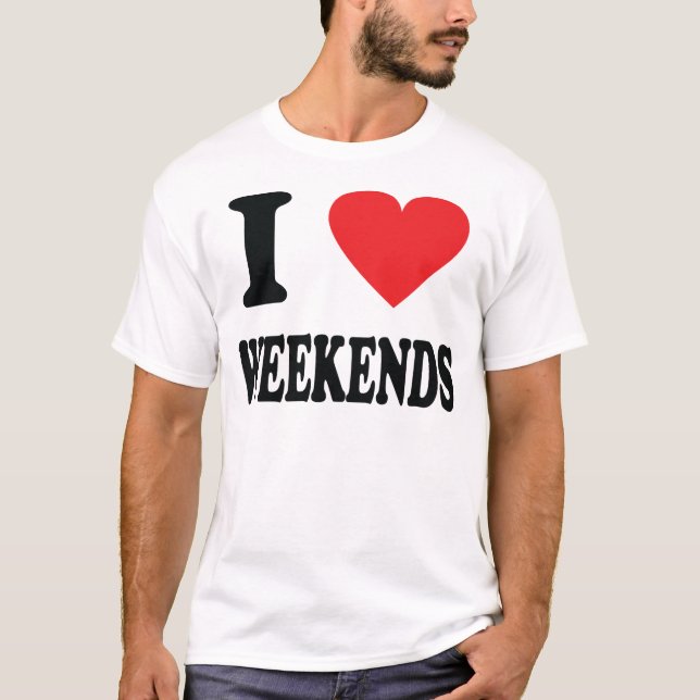 T-shirt Icône J'aime les week-ends (Devant)
