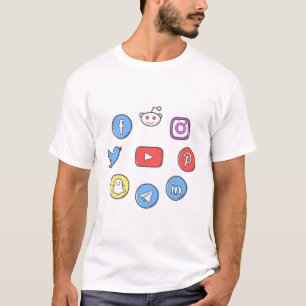 T-shirt Icône médias sociaux ( Spécial pour vous )
