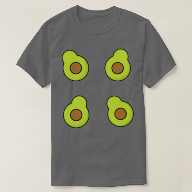 T-shirt Icône mini mignonne Avocado sur vert (Design devant)