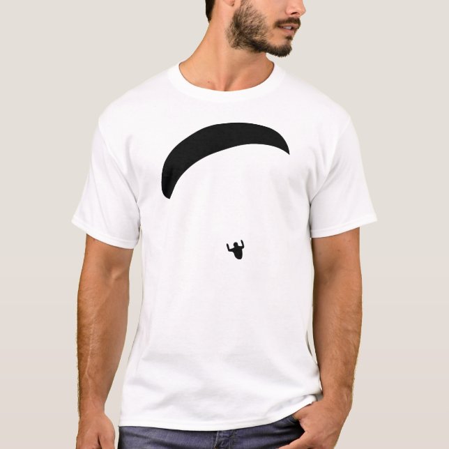 T-shirt icône noire en parapente (Devant)