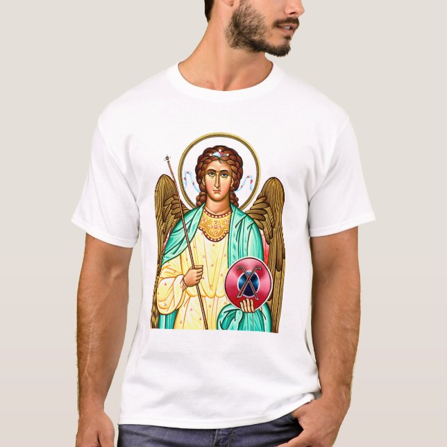 T-shirt Icône orthodoxe de saint archange Gabriel (Devant)