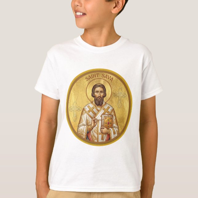 T-shirt Icône orthodoxe de Saint Sava (Devant)