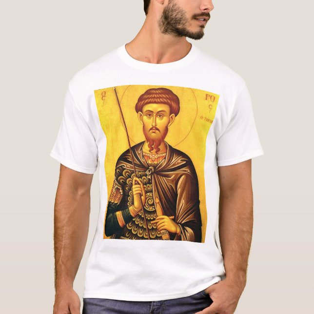 T-shirt Icône orthodoxe de Saint Théodore Tiron (Devant)