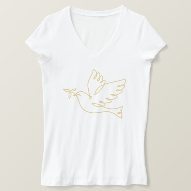 T-shirt Icône Peace Dove (Design devant)