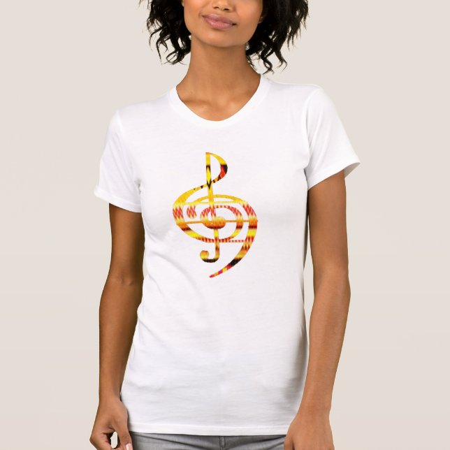 T-shirt Icône Retro Music Shirt, Retro Musical Notes (Devant)