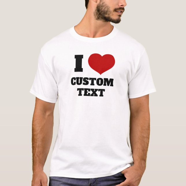T-shirt Icône rouge Coeur plat (Devant)