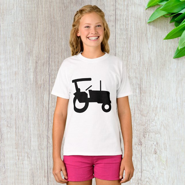 T-shirt Icône vintage Tracteur Silhouette Farm Equipment (Créateur téléchargé)