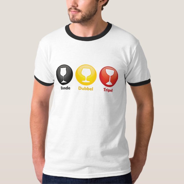 T-shirt Icônes belges de bière (Devant)