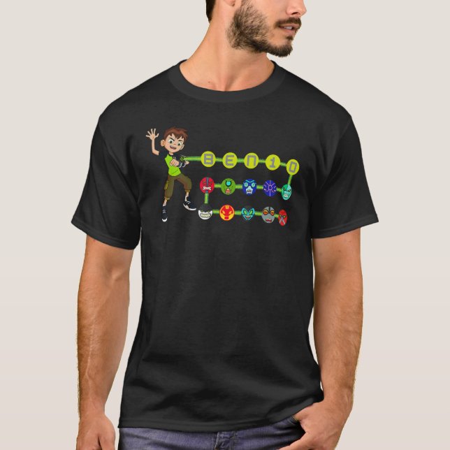 T-shirt Icônes d'Alien de CN Ben 10 (Devant)