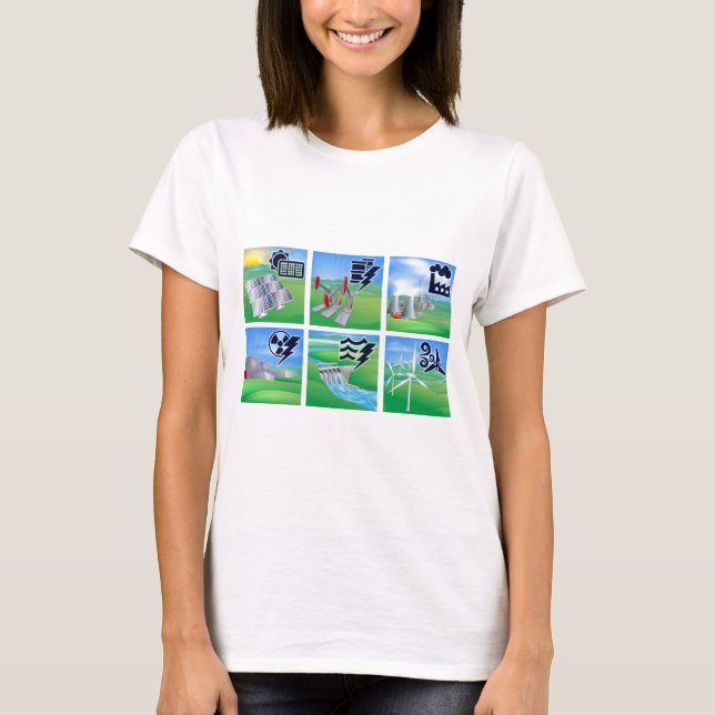 T-shirt Icônes de puissance et d'énergie (Devant)