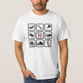 T-shirt Icônes de rasage humides - pièce en t légère