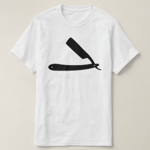 T-shirt icônes de rasoir de coiffeur