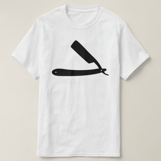 T-shirt icônes de rasoir de coiffeur (Design devant)