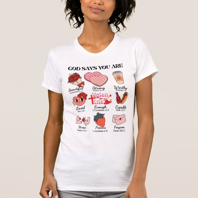 T-shirt Icônes de Saint Valentin mignonnes, art de doodé r (Devant)