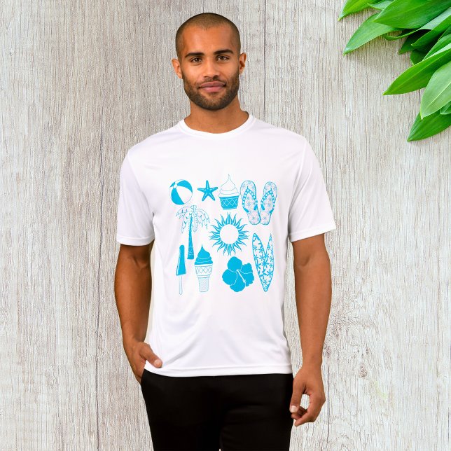 T-shirt Icônes d'été Hommes Actifs (Créateur téléchargé)